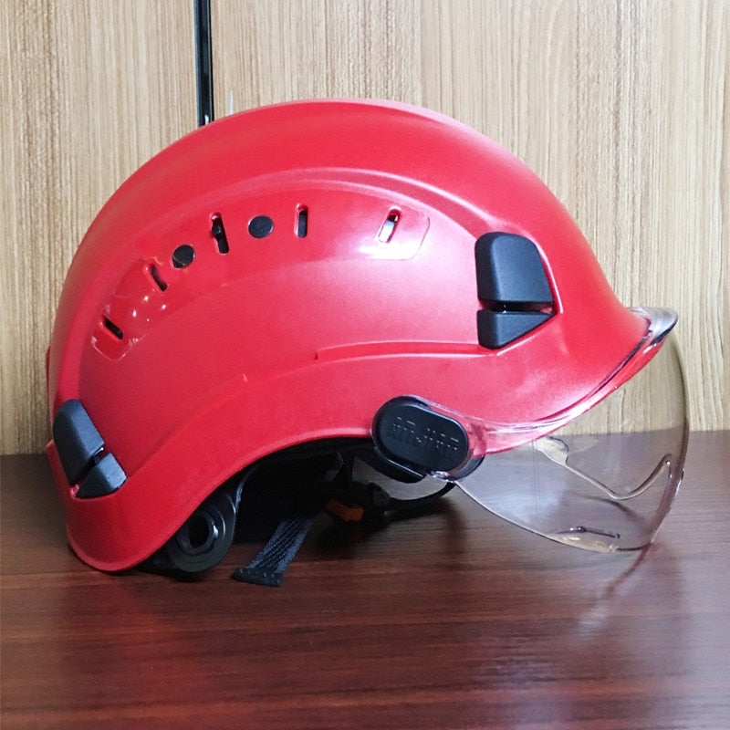 Safety Helmet With Goggles Construction Hard Hat High Quality ABS Protective Helmets Work Cap For Working Climbing Riding