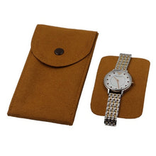 Load image into Gallery viewer, Top Quality Superfibers Watch Protect Bag Coffee Color Mechanical Travel Watch Storage Boxes Case
