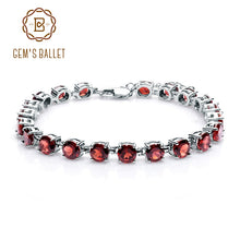 Load image into Gallery viewer, GEM&#39;S BALLET Classic 22.11Ct Natural Red Garnet Gemstone Tennis Bracelets&amp;bangles For Women 925 Sterling Silver Fine Jewelry
