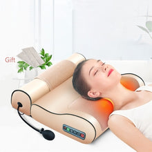 Load image into Gallery viewer, Jinkairui Infrared Heating Neck Shoulder Back Body Electric Massage Pillow Shiatsu Device Cervical Health Massageador Relaxation
