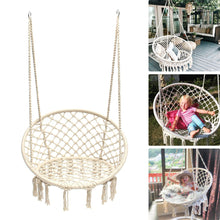 Load image into Gallery viewer, Round Hammock Round Hammock Swing Hanging Chair Outdoor Indoor Furniture Hammock Chair for Garden Dormitory Child Adult
