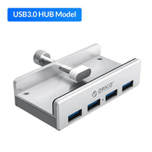 Load image into Gallery viewer, ORICO Clip-type USB 3.0 HUB Aluminum External Multi 4 Ports USB Splitter Adapter for Desktop Laptop Computer Accessories(MH4PU)
