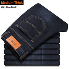 Load image into Gallery viewer, 2021 New Men&#39;s Stretch Regular Fit Jeans Business Casual Classic Style Fashion Denim Trousers Male Black Blue Gray Pants

