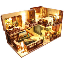 Load image into Gallery viewer, Cutebee DIY DollHouse Wooden Doll Houses Miniature Dollhouse Furniture Kit Toys for Children New Year Christmas Gift  Casa M025
