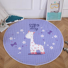 Load image into Gallery viewer, 950g Carpet for Children Baby Play Mats Educational Mat Kids Storage Bag for Toy 150cm Cartoon Round Rug Puzzle Mat On the Floor
