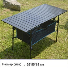 Load image into Gallery viewer, Outdoor Folding Table Chair   Camping Aluminium Alloy Picnic Table Waterproof Durable Folding Table Desk For 95*55*68cm
