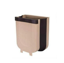 Load image into Gallery viewer, 9L Folding Waste Bin Kitchen Cabinet Door Hanging Trash Can Wall Mounted Trashcan for Bathroom Toilet Garbage  Storage WJ40911
