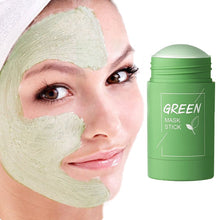 Load image into Gallery viewer, Oil Control Green Tea Mask Stick Eggplant Acne Deep Cleaning Mask Skin Care Moisturizing Remove Blackhead Fine Pores Mud Mask
