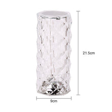 Load image into Gallery viewer, Rose Light Shadow Crystal Lamp Romantic Diamond LED Night Light USB Touch Color Changing Bedroom Table Light Christmas Gift
