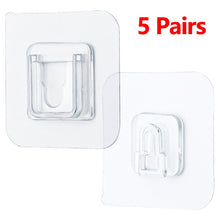 Load image into Gallery viewer, Double-Sided Adhesive Wall Hooks Hanger Strong Transparent Hooks Suction Cup Sucker Wall Storage Holder For Kitchen Bathroo
