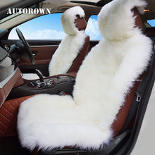 Load image into Gallery viewer, AUTOROWN Luxury Universal Car Seat Covers 100% Australian Sheepskin Autumn Winter Warm Fur Seat Cover Auto Interior Accessories
