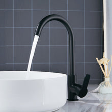 Load image into Gallery viewer, Modern Basin Faucets Black Sink Mixer Taps Kitchen Bathroom Taps Single Lever Faucet Black Basin Mixer

