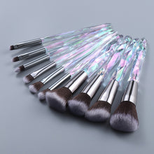 Load image into Gallery viewer, FLD Crystal Makeup Brushes Powder Foundation Eyeshadow Eyebrow Cosmetics for Face Fan Make Up Brush Set Brochas Maquillaje
