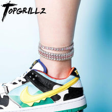 Load image into Gallery viewer, TOPGRILLZ Anklet 5mm/6mm Tennis Chain Anklet Iced Out Cubic Zirconia Hip Hop Punk Fashion Charm Jewelry For Gift Can Adjustable

