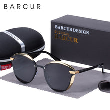 Load image into Gallery viewer, BARCUR Fashion Polarized Women Sunglasses Round Sun Glass Ladies Lunette De Soleil Femme
