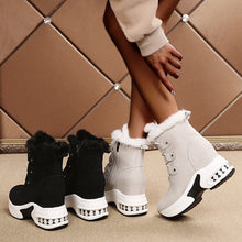 Load image into Gallery viewer, Women Winter Boots Ladies Snow Boots Lace Up Ankle Boots Female Non Slip Plush Fur Shoes Keep Warm Ankle Botas Plus Size

