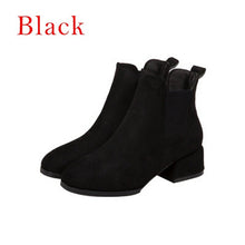Load image into Gallery viewer, Winter Women Ankle Boots Suede Leather Platform Short Boots Women Shoes Fashion Flats Outdoor Non-slip Autumn Winter Boots Black
