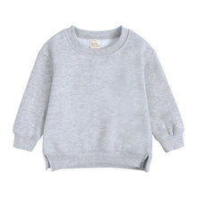 Load image into Gallery viewer, Autumn Winter Essential Baby Boys Girls Children&#39;s Clothing Warm Fleece Outerwear Solid Sweatshirt Tops for Kids Jacket Pullover
