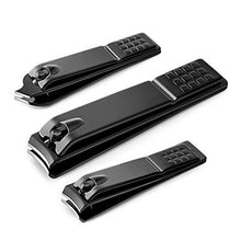 Load image into Gallery viewer, 3 Styles Nail Clipper Black Stainless Steel Nails Clipper Cutter Professional Manicure Trimmer High Quality Toe Nail Clippers
