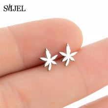 Load image into Gallery viewer, Fashion Cute Snowflake Stud Earrings for Women Kids TIny Daisy Rose Flower Earings Vintage Jewelry Korea Vanlentine&#39;s Day Gift

