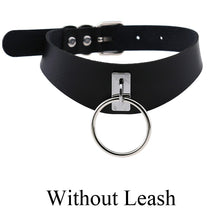 Load image into Gallery viewer, Sexy punk Choker Collar leather choker Bondage cosplay Goth jewelry women gothic necklace Harajuku accessories
