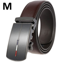 Load image into Gallery viewer, New Male Designer Automatic Buckle Cowhide Leather men belt Famous Brand Belt Luxury belts for men Ceinture Homme
