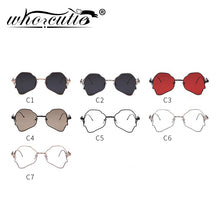 Load image into Gallery viewer, WHO CUTIE Unique Aviation Sunglasses Women Brand Design 2019 Vintage Wire Metal Frame Fashion Lady Sun Glasses Red Shades OM823
