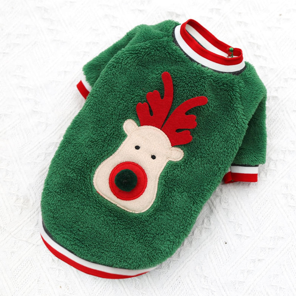 Warm Dog Winter Clothes Soft Pet Dog Clothing For Christmas Cute Dogs Pajamas Fleece Pet Dogs Clothes Coat Jacket Dog Products