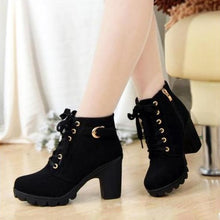 Load image into Gallery viewer, New spring Winter Women Pumps Boots High Quality Lace-up European Ladies shoes PU high heels Boots Fast delivery rtg67

