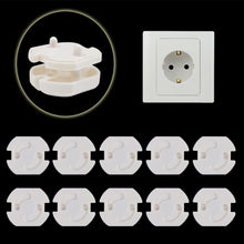 Load image into Gallery viewer, 10pcs Baby Safety Child Electric Socket Outlet Plug Protection Security Two Phase Safe Lock Cover Kids Sockets Cover Plugs
