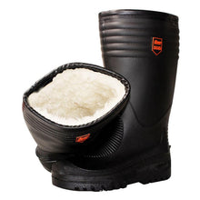 Load image into Gallery viewer, Black High Fishing Boots Men Water Shoes Rain Boots with Fur Winter High Boot Cotton Padded Boots Waterproof
