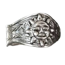 Load image into Gallery viewer, Bohemia Sun Ring Silver Color Sun Spoon Ring Women Fashion Boho Party Jewelry Thumb Statement Fingers Ring
