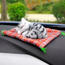 Load image into Gallery viewer, Car Ornaments Cute Simulation Sleeping Cats Decoration Automobiles Lovely Plush Kittens Doll Toy Children Gifts Accessories
