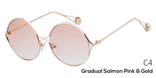 Load image into Gallery viewer, SORVINO Womens Retro Large Slim Round Sunglasses Designer Oversized Skinny Rose Gold Crystal Sun Glasses Blue Green Shades SP57
