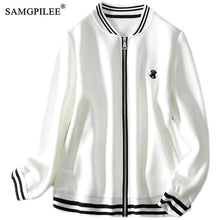 Load image into Gallery viewer, European and American high street jacket jacket hip-hop baseball uniform street casual jacket loose stitching top women 2021 new
