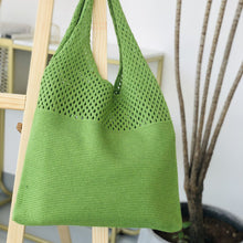 Load image into Gallery viewer, casual hollow woven women shoulder bags designer knitting handbags large capacity tote summer beach bag big purses shopper sac
