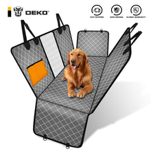 Load image into Gallery viewer, DEKO Dog Car Seat Cover View Mesh Pet Carrier Hammock Safety Protector Car Rear Back Seat Mat With Zipper And Pocket For Travel
