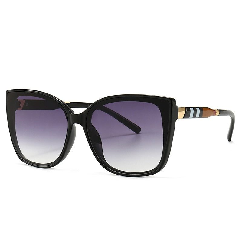 Sen Maries Square Sunglasses Women Cat Eye Stripe Ultralight Vintage Glasses Frames Men Women Optical Fashion Computer Glasses