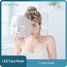 Load image into Gallery viewer, Beauty Photon LED Facial Mask Therapy 7 Colors Light Skin Care Rejuvenation Wrinkle Acne Removal korean Face Led Mask
