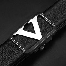Load image into Gallery viewer, High quality Designer Belts Men Fashion V Letter Luxury Famous Brand Genuine Leather Belt Men Classic Exquisite Waist Strap
