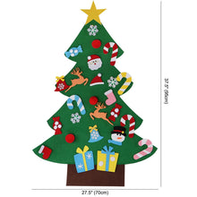 Load image into Gallery viewer, OurWarm DIY Felt Christmas Tree New Year Gifts Kids Toys Artificial Tree Wall Hanging Ornaments Party Decoration for Home
