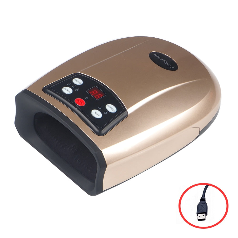 Heated Hand Massager Physiotherapy Equipment Pressotherapy Palm Massage Device Air Compression Finger Massager Apparatus