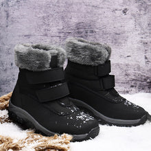Load image into Gallery viewer, Nine o&#39;clock Winter Woman&#39;s Stylish Snow Boots High-top Warm Lining Anti-skid Shoes Outside Casual Slip-on Black Gray Footwear
