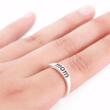Load image into Gallery viewer, Rings Lettering Rings for Women Temperament Wedding Anniversary Jewelry Accessories Mother Day Gift Size 5-11 Anillos Mujer

