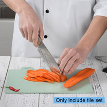 Load image into Gallery viewer, 4pcs Fish Chicken Cutting Wheat Straw Multifunction Chopping Board Set Food Preparation With Stand Vegetable Meat Assorted Index
