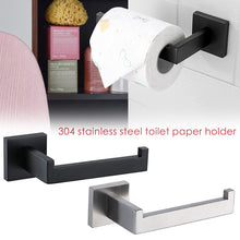 Load image into Gallery viewer, New 1pc Matte Black Toilet Paper Holder Wall Mount Tissue Roll Hanger 304 Stainless Steel Bathroom Accessories Hot Sale Dropship
