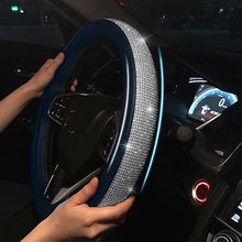 Load image into Gallery viewer, 38CM Car Steering Wheel Cover Protector For Women Girls Bling Bling Rhinestones Crystal Car Interior Decoration Auto Accessories
