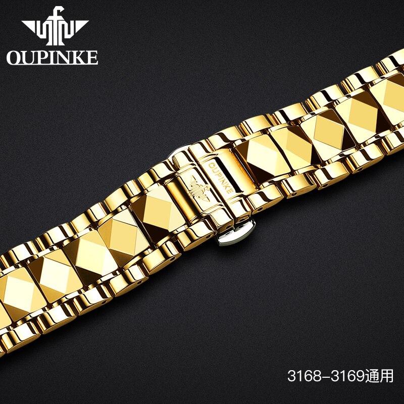 OUPINKE Watch Band Premium Solid Stainless Tungsten Steel Watch Bracelet Straps Wristband 20mm 22mm 24mm