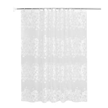 Load image into Gallery viewer, White Flower Bath Curtain Waterproof Peva Shower Curtains Fog Translucent Curtains Large Wide With Hooks Bathroom Screen Decor
