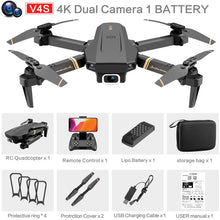 Load image into Gallery viewer, V4 Rc Drone 4k HD Wide Angle Camera 1080P WiFi fpv Drone Dual Camera Quadcopter Real-time transmission Helicopter Toys
